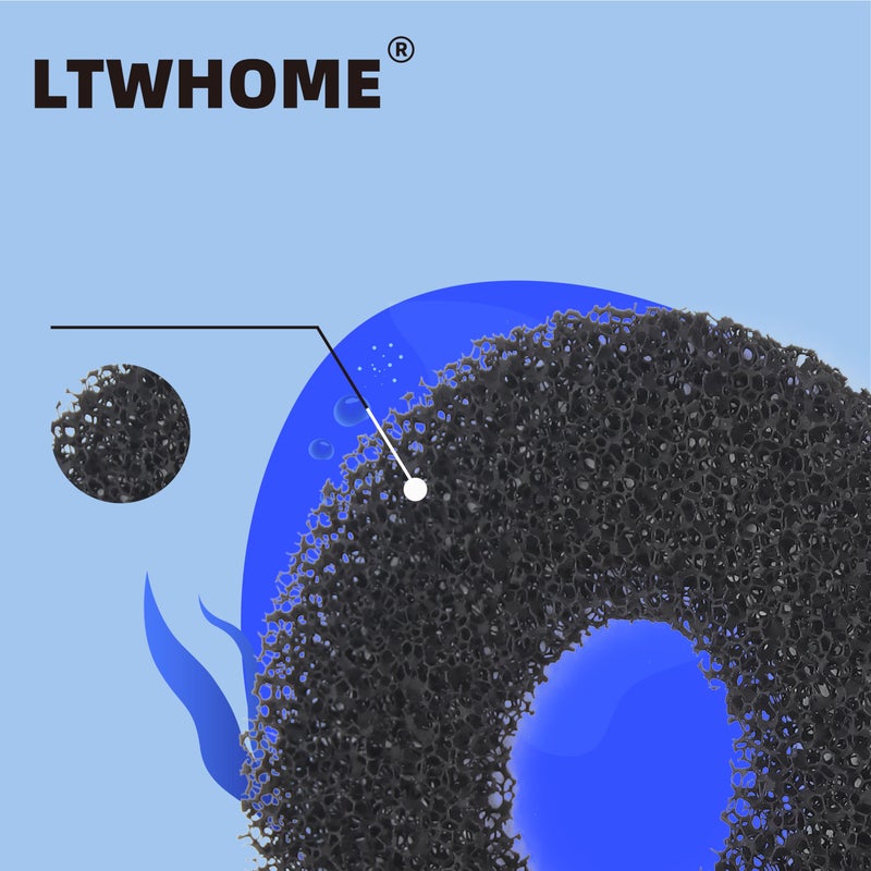 LTWHOME Compatiable Foam and Carbon Rings Fit for Biorb Filter Set/Service Kit (Pack of 16) - Image 2